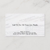 税額作成者会計士名刺 名刺 (裏面)