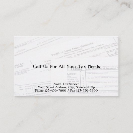 税額作成者会計士名刺 名刺 (裏面)