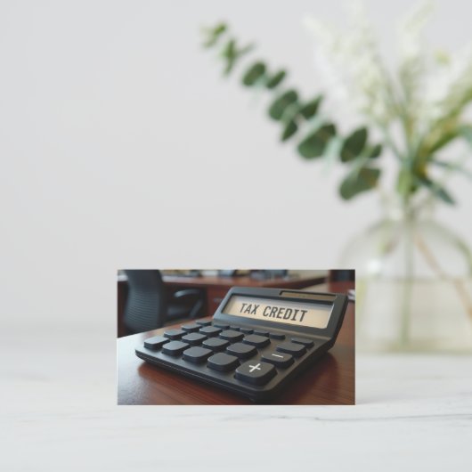 税額控除の計算 名刺 (スタンド正面)