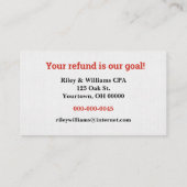 税額控除の計算 名刺 (裏面)