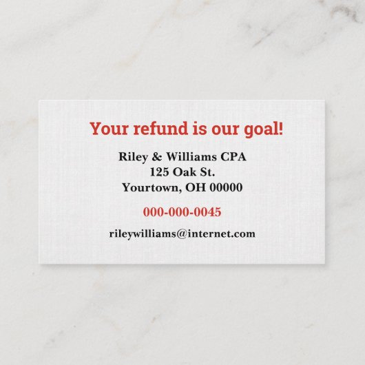 税額控除の計算 名刺 (裏面)