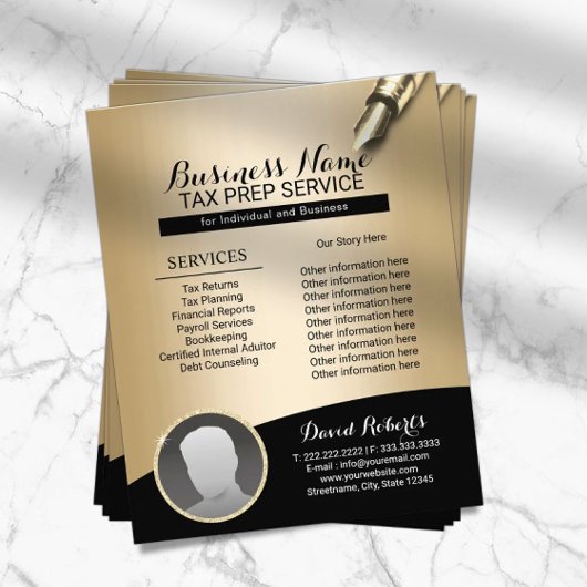 税額準備会社コンサルティングサービスフォト チラシ