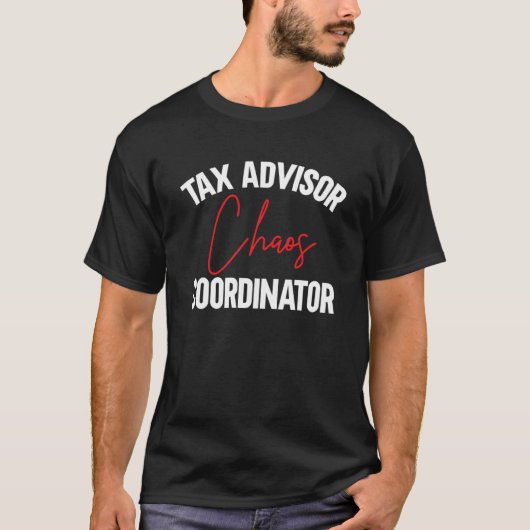 税顧問カオスコーディネーターCPA税税税勘定 Tシャツ (正面)