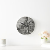 税、illustratioを集めている上級公務員 ラウンド壁時計 (ホーム)