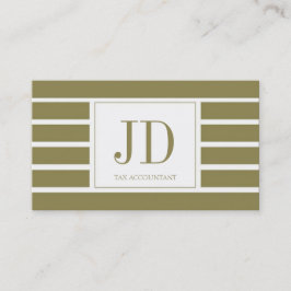 税Accountant/CPAのモノグラムかストライプの 名刺
