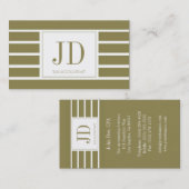 税Accountant/CPAのモノグラムかストライプの 名刺 (正面/裏面)