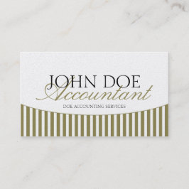 税Accountant/CPAの原稿のストライプな金ゴールドの紙 名刺