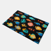 種々のカラフル熱帯魚パターン ドアマット (アングル)