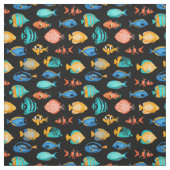 種々のカラフル熱帯魚パターン ファブリック (見本)