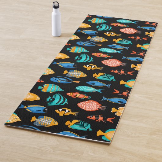 種々のカラフル熱帯魚パターン ヨガマット (インサイチュ)