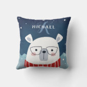 種々のホッキョクグマ | モノグラム クッション (裏面)