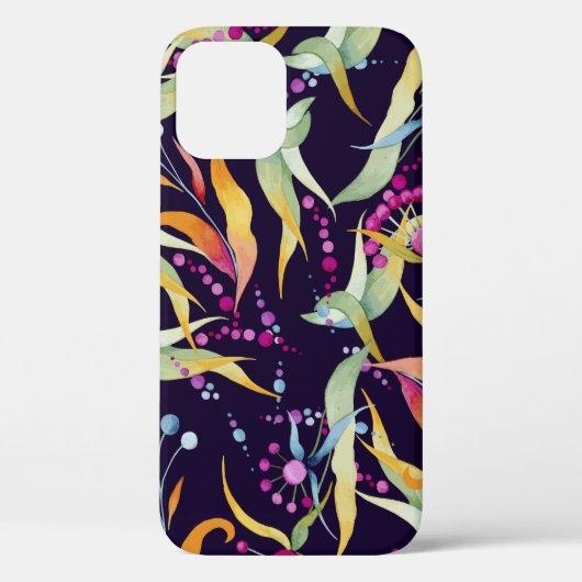 種々の植物、フローから成る継ぎ目のない模様 Case-Mate iPhoneケース (裏面)