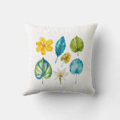 種々の熱帯の花葉の クッション (裏面)
