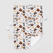 種々の犬が型を取る ゴルフタオル (インサイチュ)