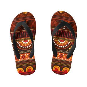 種々の用途のための部族のシームレスなデザイン。 キッズビーチサンダル