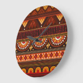 種々の用途のための部族のシームレスなデザイン。 ラージ壁時計 (傾斜)