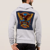 種々の男性へ来スタイルやデザインのジャケット パーカ (裏面)