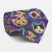 種々の種類とパターンを持つ猫顔 ネクタイ (ロール)