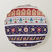 種々縁どの花をつお洒落けたシームレス。C ラウンドクッション (裏面)