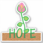 種から育つ希望の花 シール (正面)
