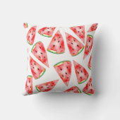 種とスイカトレンディー水色デザイン。 クッション (裏面)