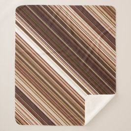 種とナッツ多くの茶色の色合ストライプい シェルパブランケット