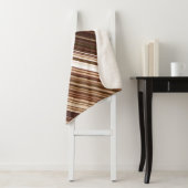 種とナッツ多くの茶色の色合ストライプい シェルパブランケット (インサイチュ)