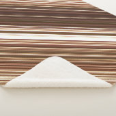 種とナッツ多くの茶色の色合ストライプい シェルパブランケット (3/4)