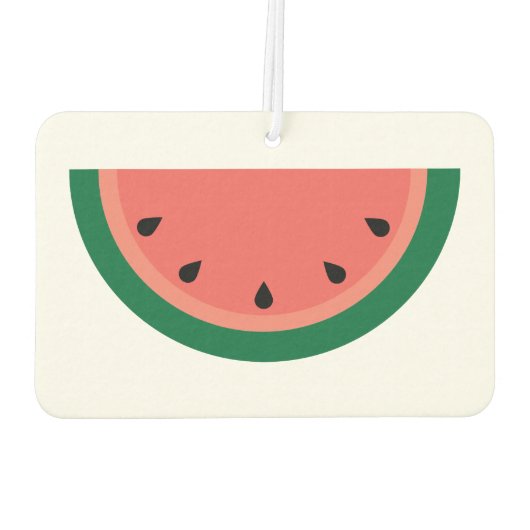 種とピンクの緑のスイカのスライス カーエアーフレッシュナー (裏面)