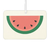 種とピンクの緑のスイカのスライス カーエアーフレッシュナー (正面)