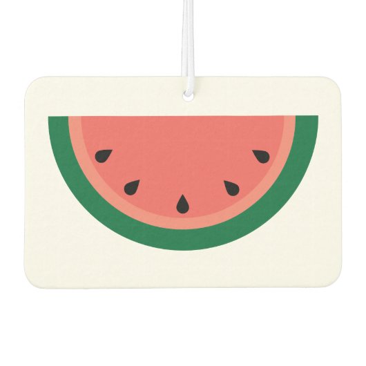 種とピンクの緑のスイカのスライス カーエアーフレッシュナー (正面)