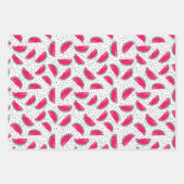 種の上にネオンスイカ模様 ラッピングペーパーシート (正面3)