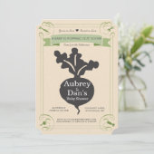 種の包みのベビーシャワーの招待状 招待状 (スタンド正面)