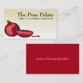 種の名刺が付いている赤いザクロのフルーツ 名刺 (正面/裏面)