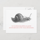 種の播種と痩身トランプに対する異議の播種 ポストカード (正面/裏面)