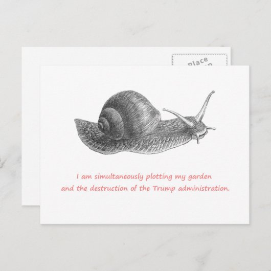 種の播種と痩身トランプに対する異議の播種 ポストカード (正面/裏面)