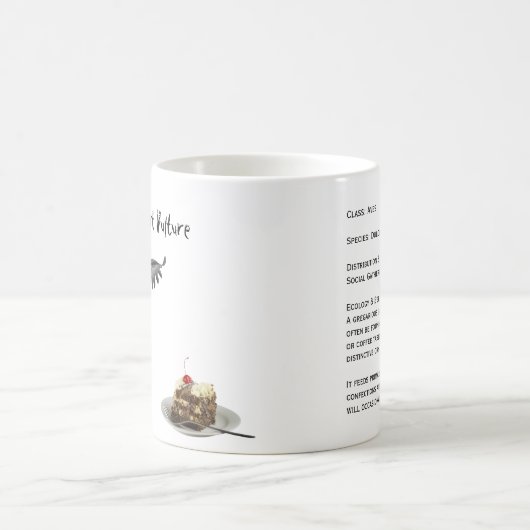 種の記述を含むおもしろいなデザートのハゲタカのマグ コーヒーマグカップ (中央)