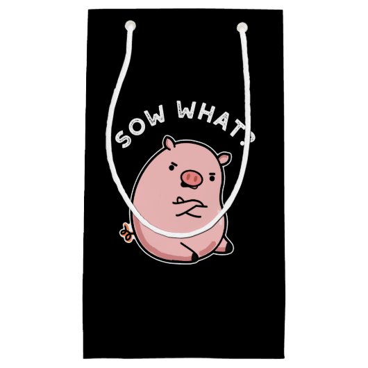 種まきおもしろい豚プンダークBG スモールペーパーバッグ (正面)