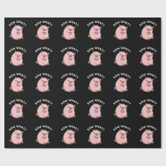 種まきおもしろい豚プンダークBG ラッピングペーパー (フラット)