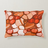 種や珊瑚色、赤などの丸いネベの形 アクセントクッション (正面)
