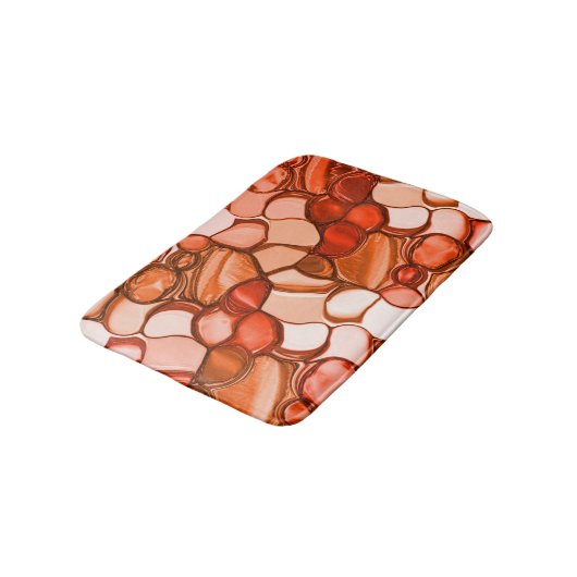 種や珊瑚色、赤などの丸いネベの形 バスマット (アングル)