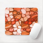 種や珊瑚色、赤などの丸いネベの形 マウスパッド (マウス)