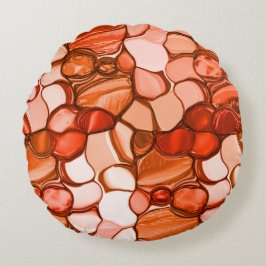 種や珊瑚色、赤などの丸いネベの形 ラウンドクッション