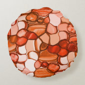 種や珊瑚色、赤などの丸いネベの形 ラウンドクッション (裏面)