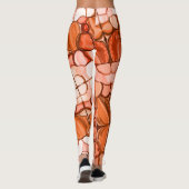 種や珊瑚色、赤などの丸いネベの形 レギンス (裏面)