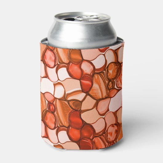 種や珊瑚色、赤などの丸いネベの形 缶クーラー (缶正面)
