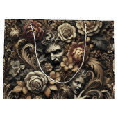 種をまく – ゴシック様式の花柄 ラージペーパーバッグ (裏面)