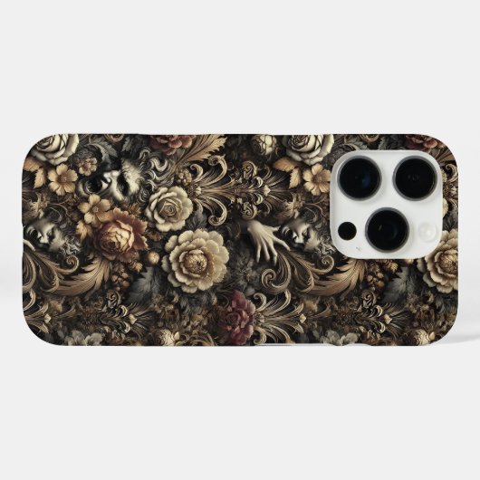 種をまく – ゴシック様式の花柄 Case-Mate iPhoneケース (裏面 (横))