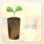 種をまく スクエアペーパーコースター (正面)