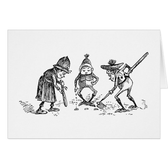 種を協力的に植えるブラウニー (正面横)